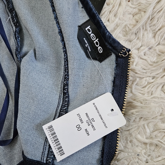 NWT Bebe Denim Jumpsuit - Picture 3 of 8